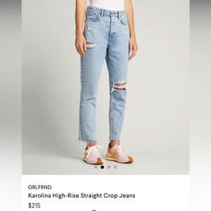 GRLFRND High Rise Straight Jeans